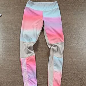 Molo girls leggings Pink and Blue Gradient Kids pants sz 11/12 moto style